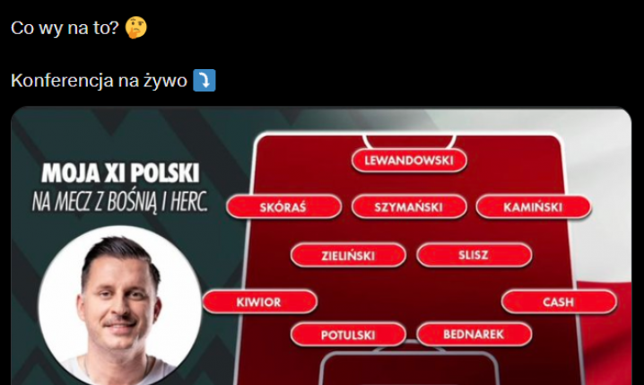 Tak jutro ma wyglądać SKŁAD REPREZENTACJI POLSKI na mecz z Bośnią!